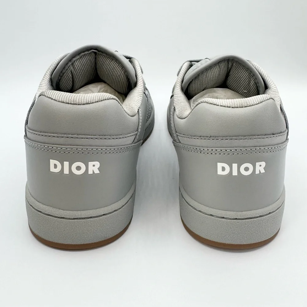 NEW Men Dior Grey B27 Low Top CD Diamond Logo Sneakers Trainers Lace Up Shoes